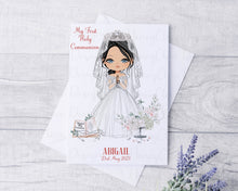 Load image into Gallery viewer, Communion Girl With Veil Greeting Card