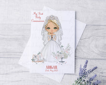 Load image into Gallery viewer, Communion Girl With Veil Greeting Card