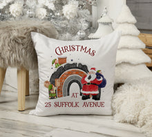 Load image into Gallery viewer, Chimney Rainbow Christmas Cushion