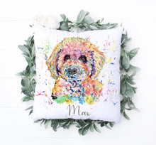 Load image into Gallery viewer, Watercolour Dog Cushion - Shanuzer Style