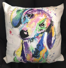 Load image into Gallery viewer, Watercolour Dog Cushion - Cavapoo Style