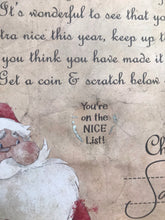Load image into Gallery viewer, Nice list Scratch to reveal letter - Christmas