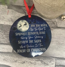 Load image into Gallery viewer, ‘Believe’ Glitter Christmas Decoration