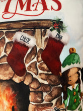 Load image into Gallery viewer, Elf Fireplace Christmas Cushion