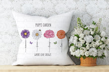 Load image into Gallery viewer, Mum's/Nana's Garden Cushion (Birth Flowers)