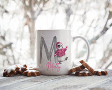 Load image into Gallery viewer, Pink Penguin Christmas Mug