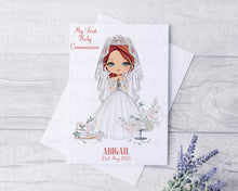 Load image into Gallery viewer, Communion Girl With Veil Greeting Card