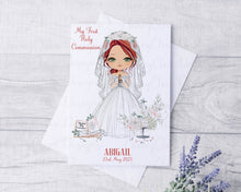 Load image into Gallery viewer, Communion Girl With Veil Greeting Card