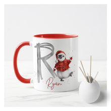 Load image into Gallery viewer, Red Penguin Christmas Mug
