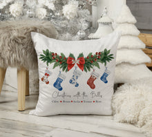 Load image into Gallery viewer, Family Christmas Stocking Garland Cushion