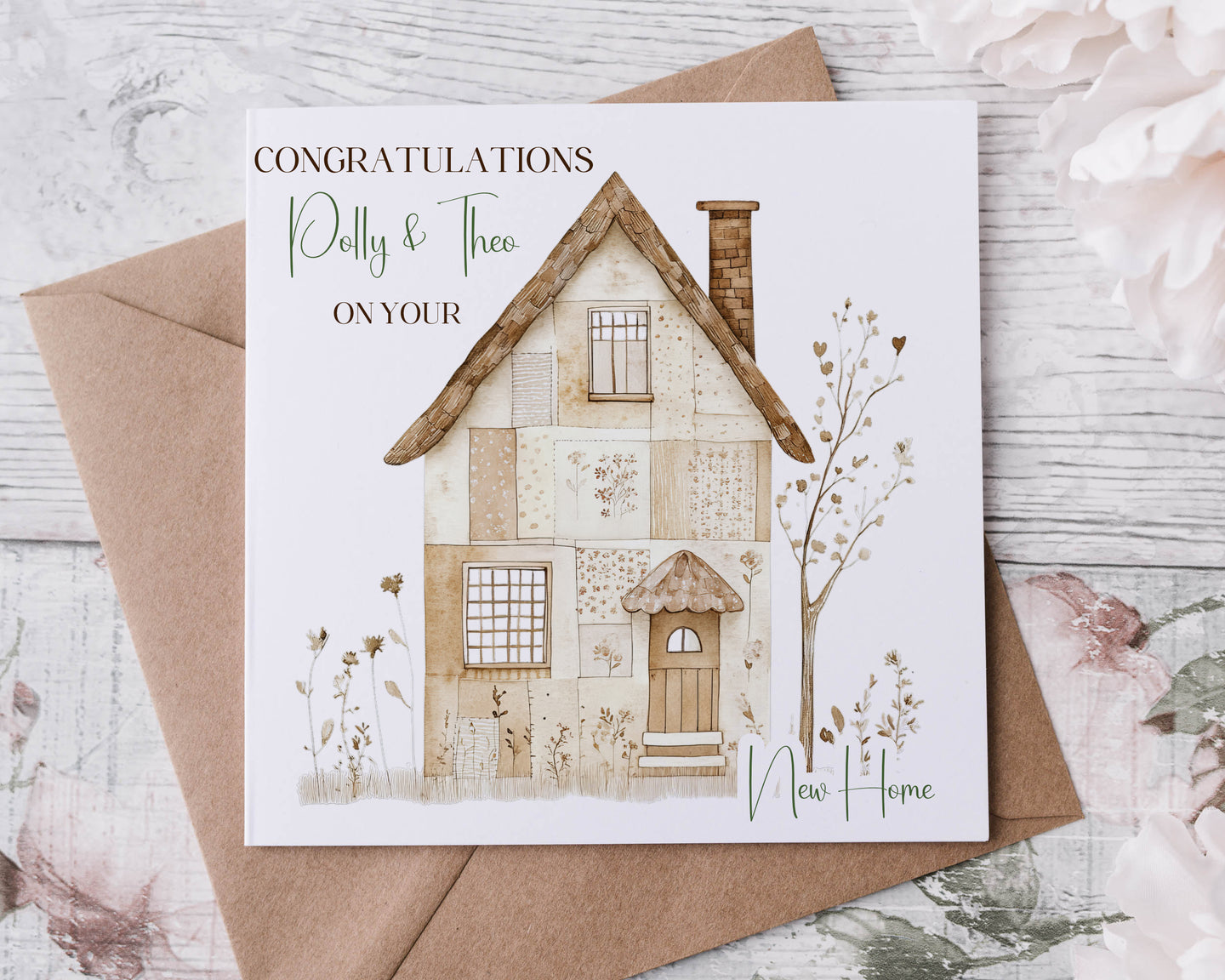 New Home Greeting Card  - Patchwork House