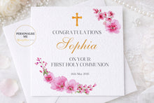 Load image into Gallery viewer, Communion Floral  Greeting Card
