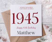 Load image into Gallery viewer, Significant Birthday -Year of Birth Card RED
