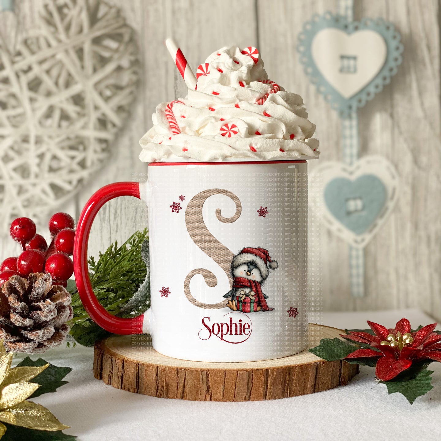 Cute Quirky Penguin Christmas Mug