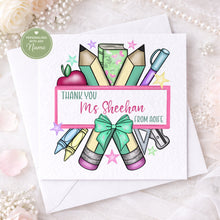 Load image into Gallery viewer, Best Teacher Stationary Card
