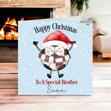 Load image into Gallery viewer, Football character christmas card
