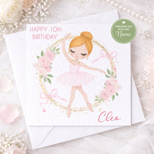 Load image into Gallery viewer, Little Ballet Dancer Birthday Card
