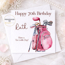 Load image into Gallery viewer, Female Golf Birthday Card - Any Age
