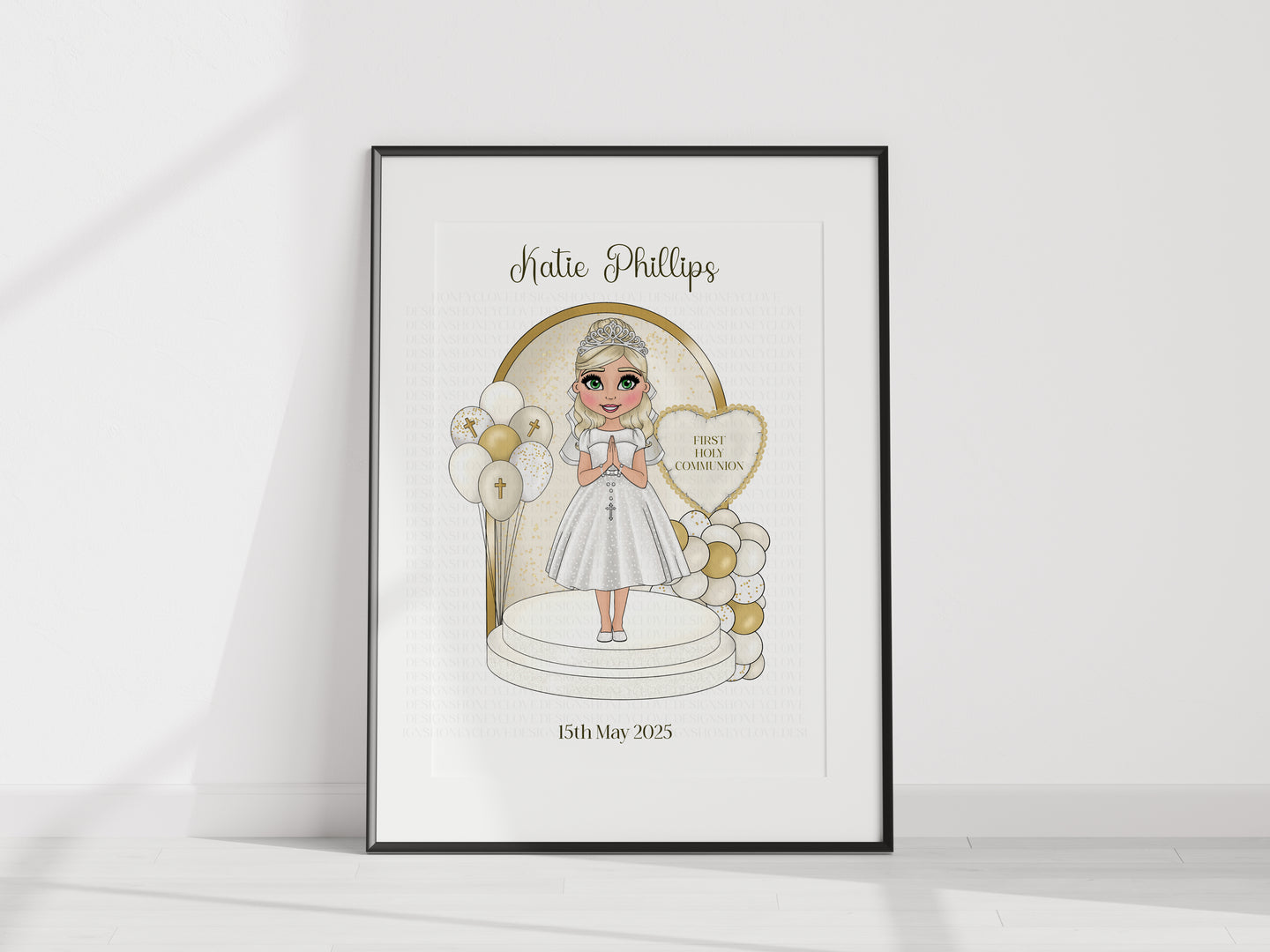 Dolly Communion Girl A4 Unframed Print