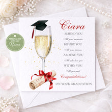 Load image into Gallery viewer, Graduation Card - Champagne &amp; Poem
