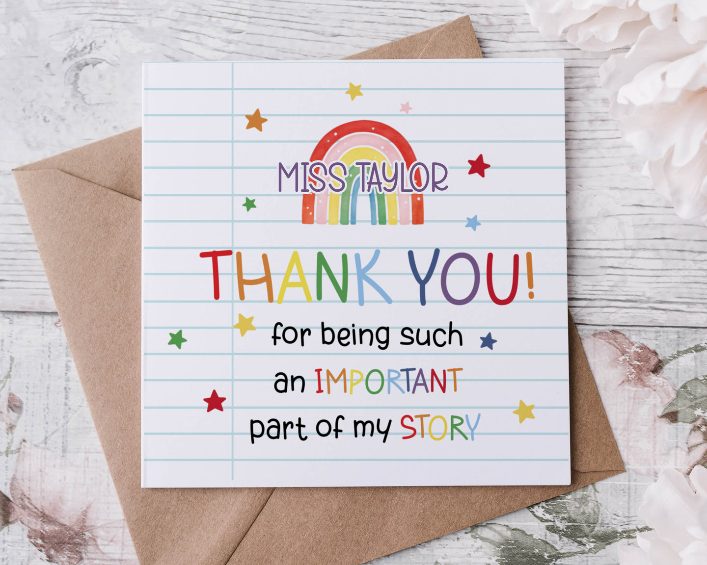 Teacher Story Card