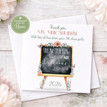 Load image into Gallery viewer, Personalised Teacher Thank you Card - Noticeboard
