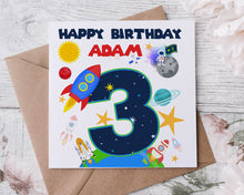 Load image into Gallery viewer, Space Number Greeting Card
