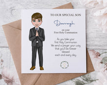 Load image into Gallery viewer, Communion Figure Personalised Card
