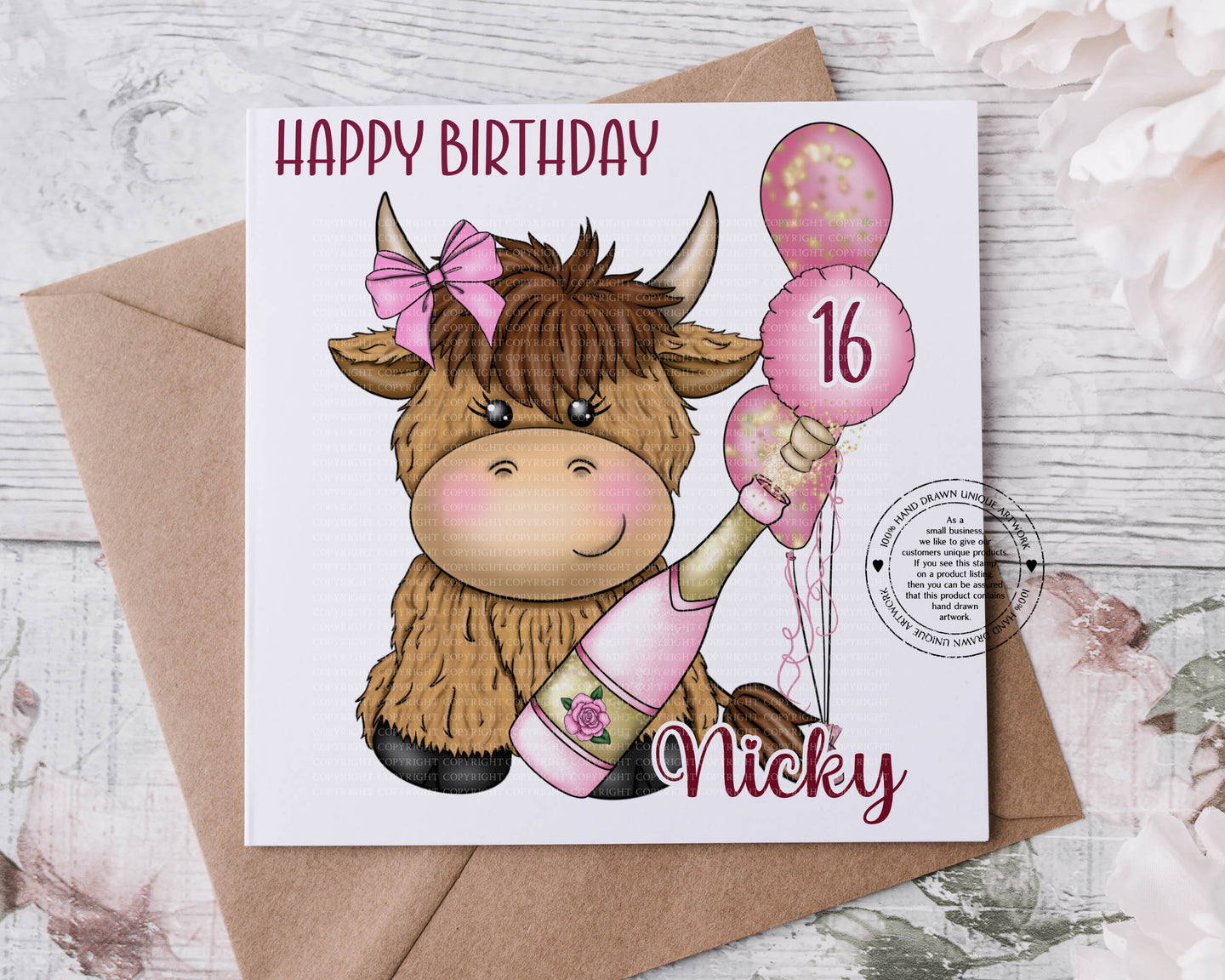 Birthday Card - Highland Coo!