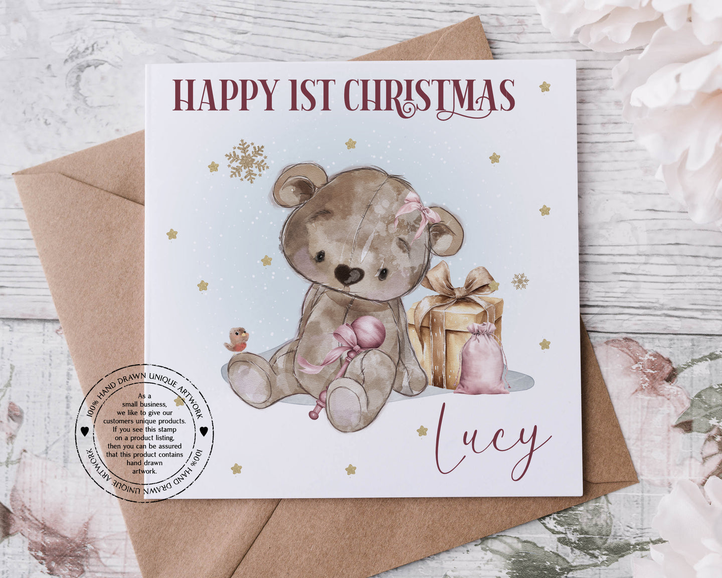 Baby Bear Christmas Card