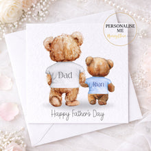 Load image into Gallery viewer, Daddy &amp; Baby Bear Card - 1 or 2 children
