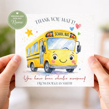 Load image into Gallery viewer, Thank you School Bus Driver Card
