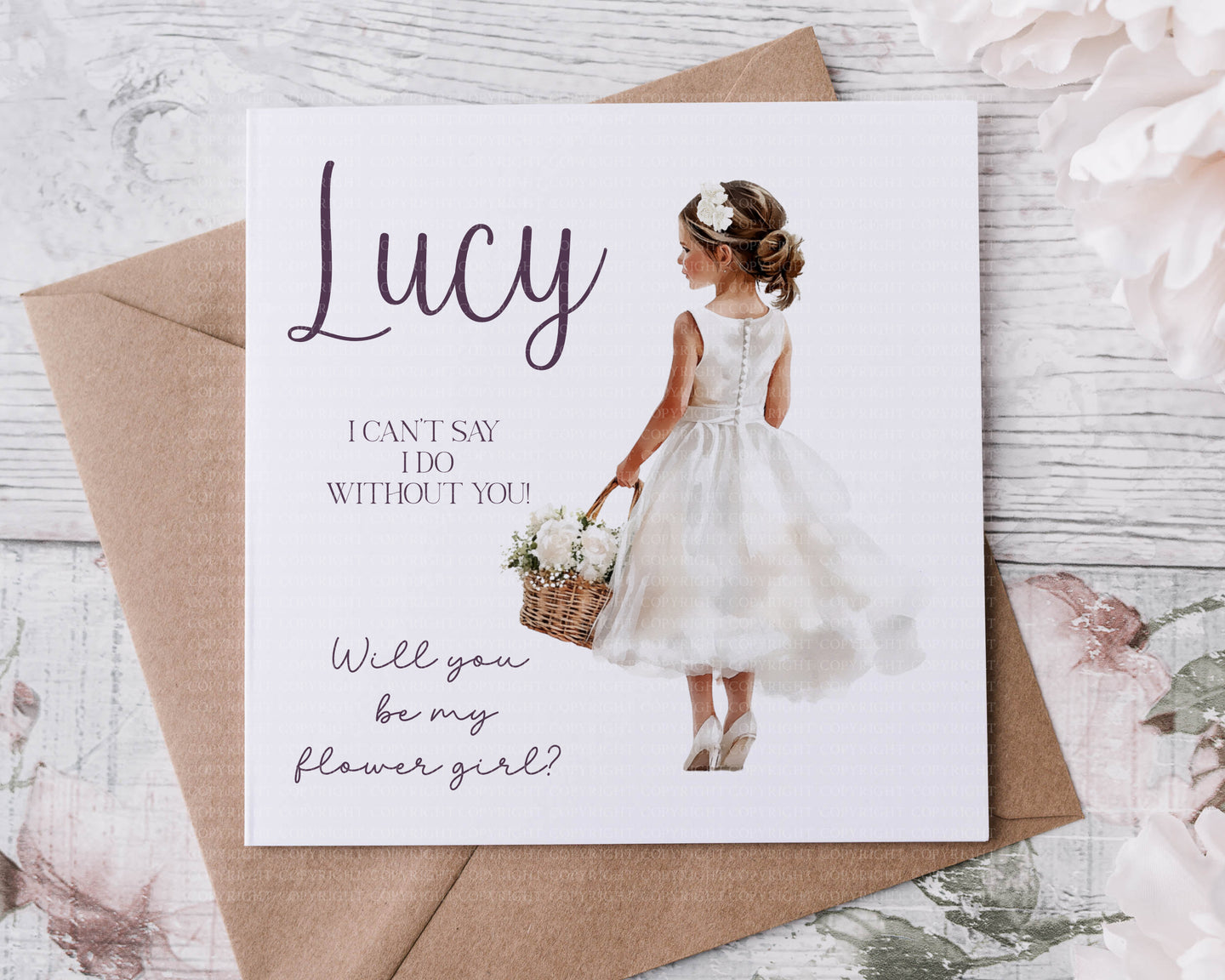 Flower Girl Thank you Card