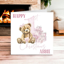 Load image into Gallery viewer, Baby&#39;s First Christmas Brown Bears - Christmas Card
