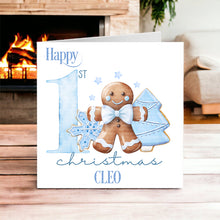 Load image into Gallery viewer, Baby&#39;s First Christmas Gingerbread - Christmas Card
