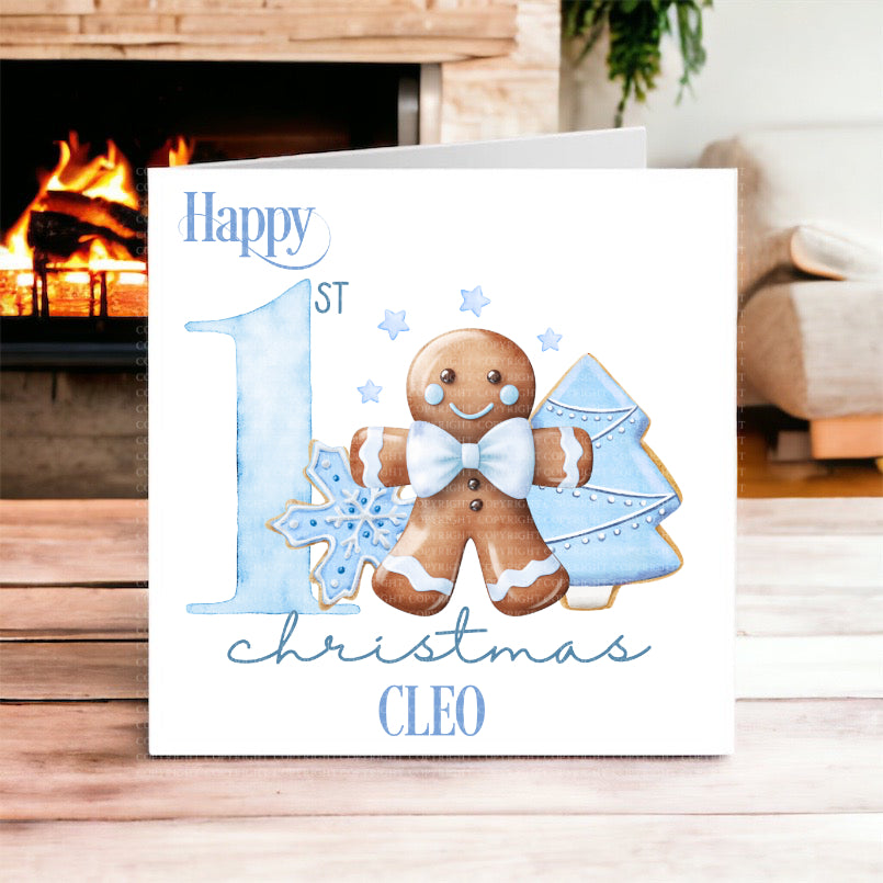 Baby's First Christmas Gingerbread - Christmas Card