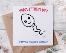 Load image into Gallery viewer, Father&#39;s Day Swim Team Greeting Card!
