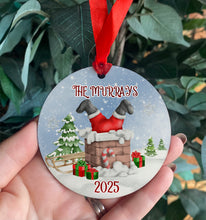 Load image into Gallery viewer, Santa in the Chimney Hanging decoration
