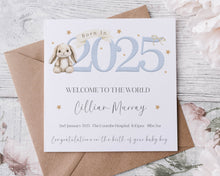 Load image into Gallery viewer, Born in 2025 New Baby Bunny Card
