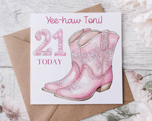 Load image into Gallery viewer, Cowgirl Birthday Card
