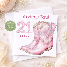 Load image into Gallery viewer, Cowgirl Birthday Card
