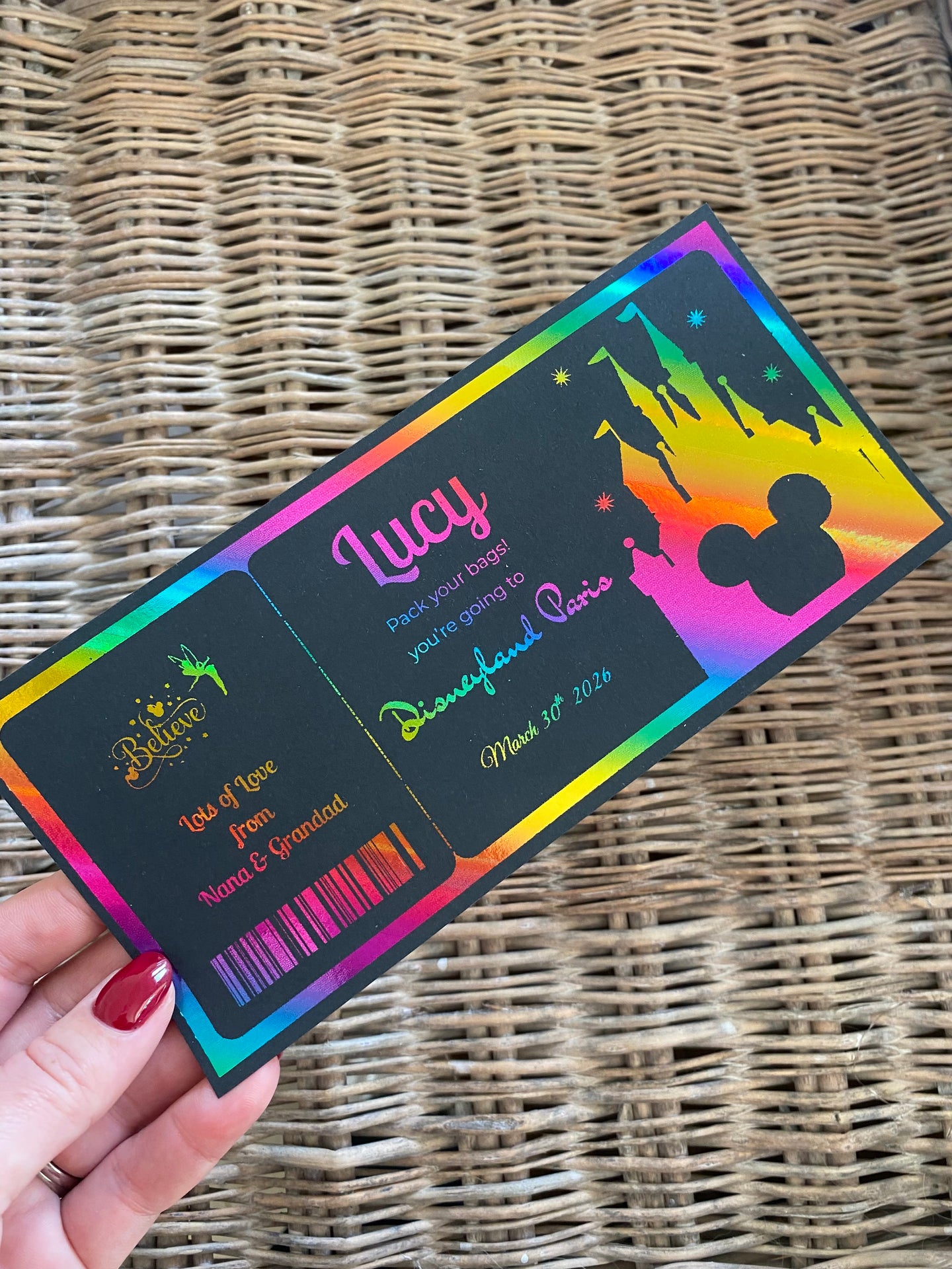 Foiled Concert Ticket/Event Ticket