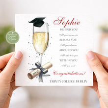 Load image into Gallery viewer, Graduation Card - Champagne &amp; Poem
