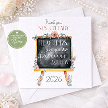 Load image into Gallery viewer, Personalised Teacher Thank you Card - Noticeboard
