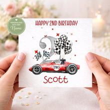 Load image into Gallery viewer, Racing Car Birthday Card- Age 1-5
