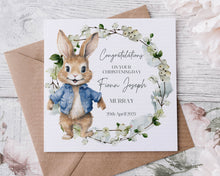 Load image into Gallery viewer, Flopsy bunny Christening Card - Boy
