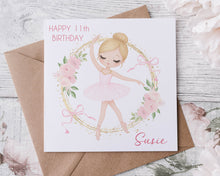 Load image into Gallery viewer, Little Ballet Dancer Birthday Card
