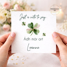 Load image into Gallery viewer, Irish Good Luck Card, Ádh Mór Ort
