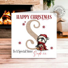 Load image into Gallery viewer, Quirky Penguin Christmas Card
