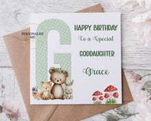 Load image into Gallery viewer, Woodand themed birthday card
